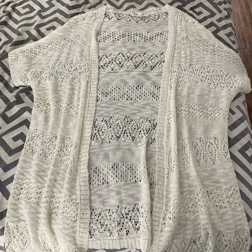 White cardigan, size L